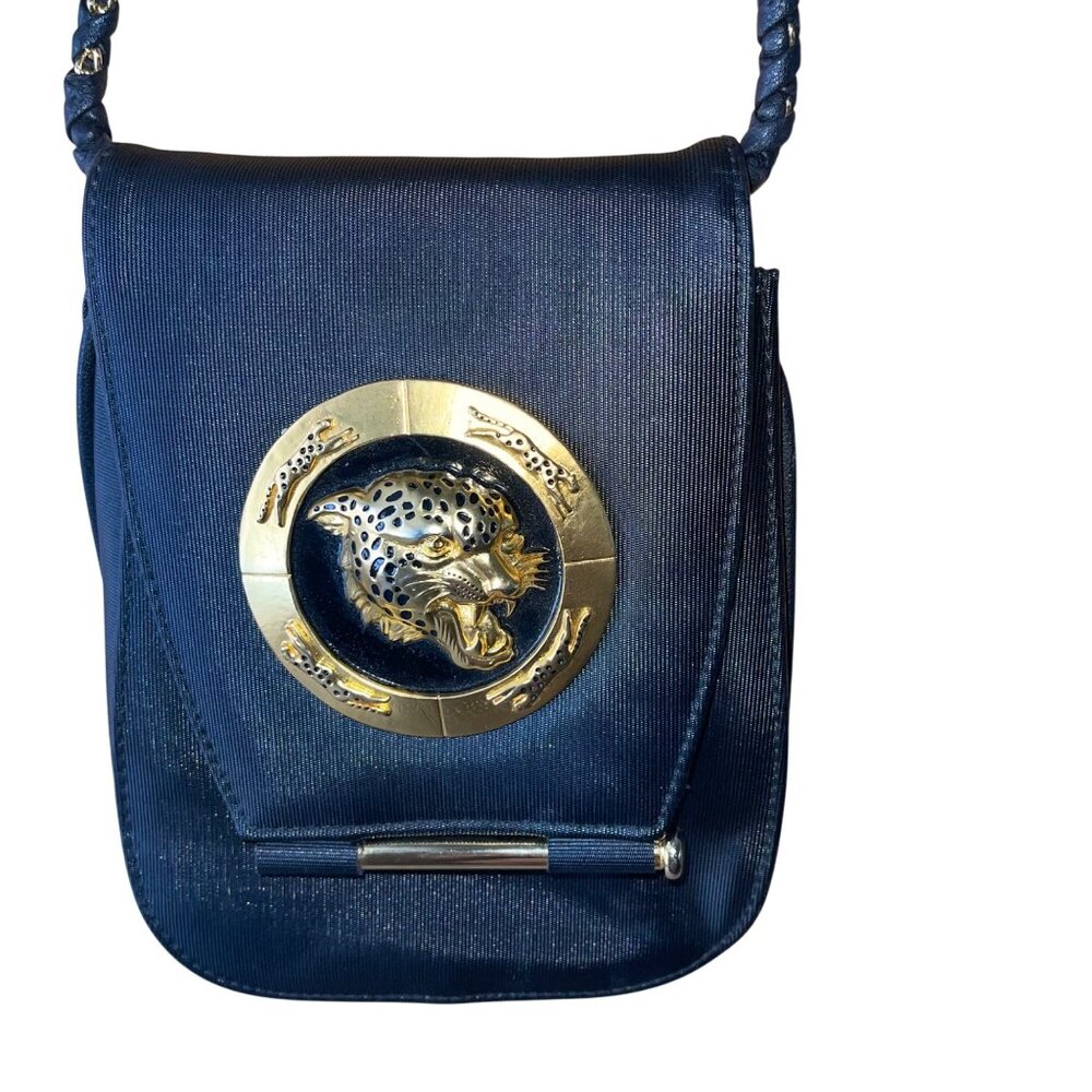 Nima Vintage Womens Crossbody Bag Black Shoulder Jaguar